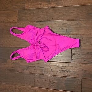 Unknown Brand women's hot pink, hi-cut swimsuit with cutouts size XL